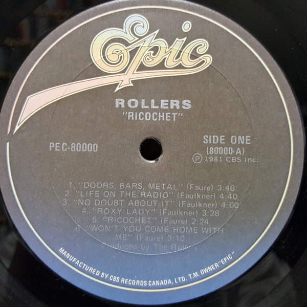 The Rollers – Ricochet - 1982 Vinyl Pursuit Inc
