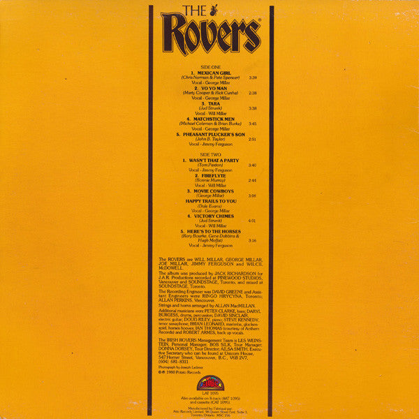 The Rovers – The Rovers VinylPursuit.com