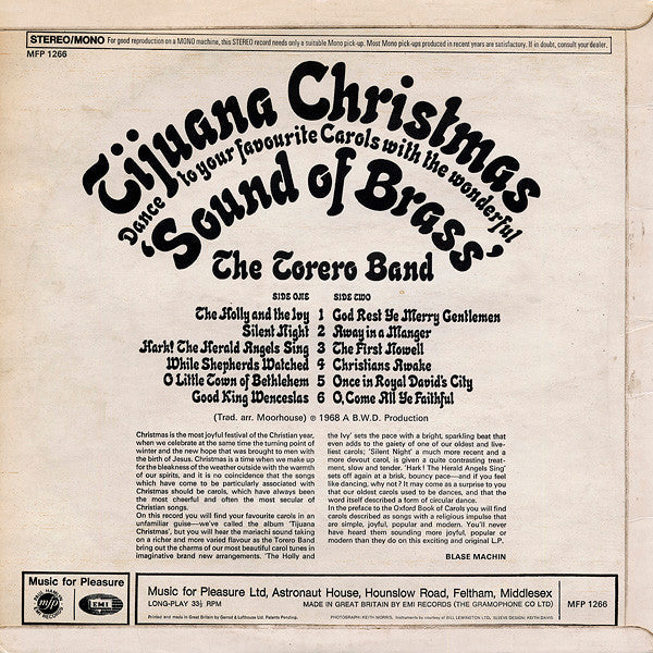 Tijuana Christmas - The Torero Band - 1968 UK Original! Vinyl Pursuit Inc