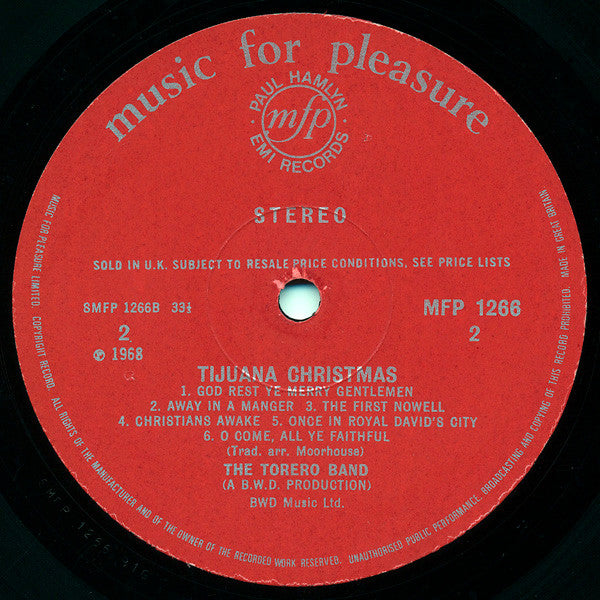Tijuana Christmas - The Torero Band - 1968 UK Original! Vinyl Pursuit Inc