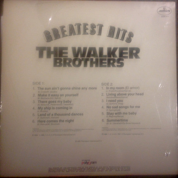 The Walker Brothers Greatest Hits Vinyl Pursuit Inc