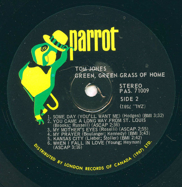 Tom Jones Green, Green Grass Of Home Vinyl Pursuit Inc
