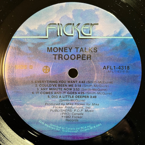Trooper – Money Talks - 1982 Pressing VinylPursuit.com