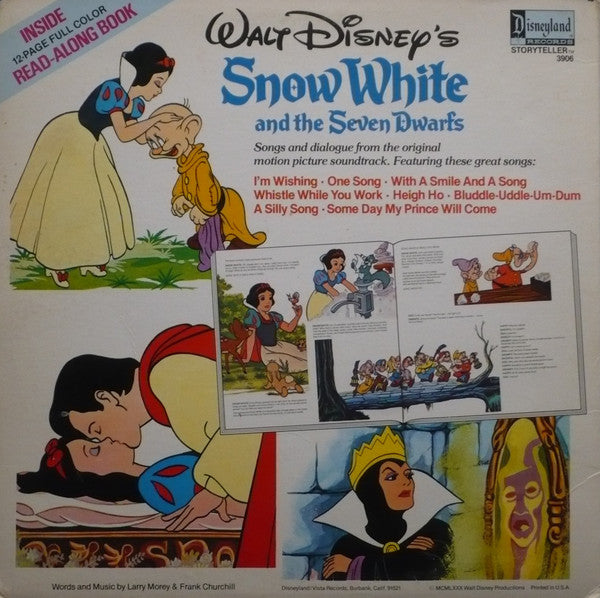 Walt Disney's Story And Songs From Snow White And The Seven Dwarfs with Booklet VinylPursuit.com