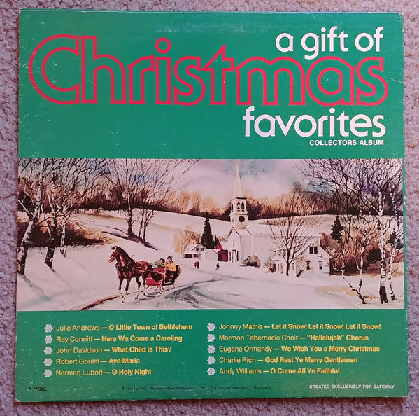 A Gift Of Christmas Favorites - US 1975 Original Pressing Vinyl Pursuit Inc
