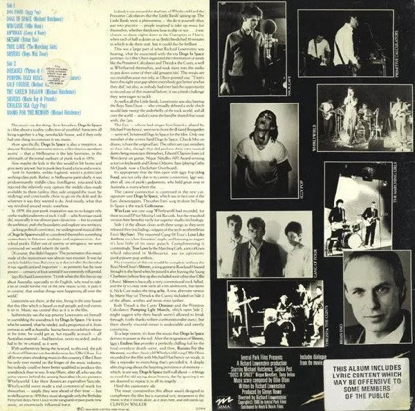 Dogs In Space - Original Motion Picture Soundtrack - 1986 Australian Original, Rare! Vinyl Pursuit Inc