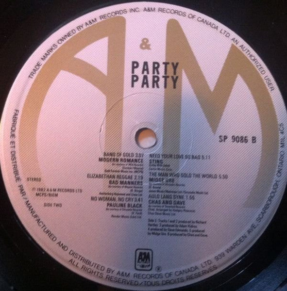 Party Party - Original Motion Picture Soundtrack -  1982 Original Pressing Vinyl Pursuit Inc