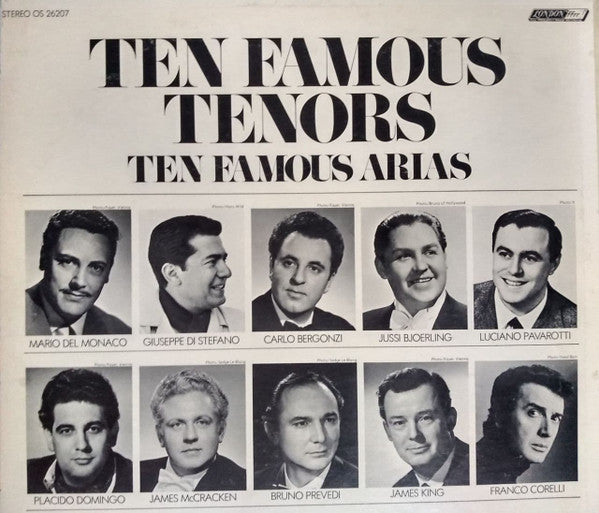 Ten Famous Tenors, Ten Famous Arias - UK Pressing in Shrinkwrap! Vinyl Pursuit Inc
