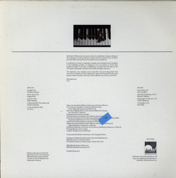 Various – Windham Hill Records Piano Sampler Vinyl Pursuit Inc