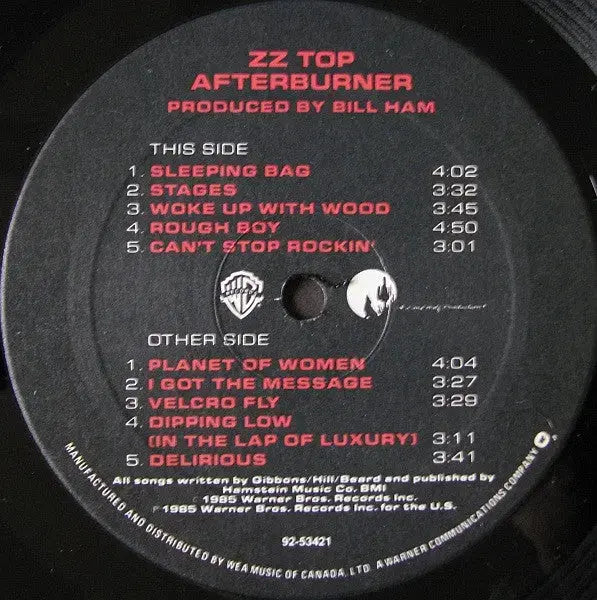 ZZ Top – Afterburner VinylPursuit.com
