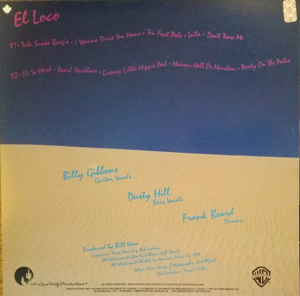 ZZ Top – El Loco - 1981 VinylPursuit.com