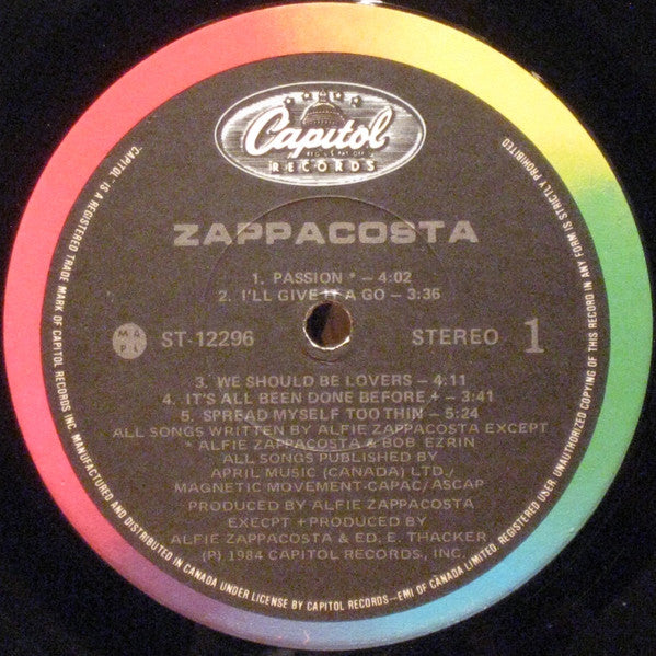 Zappacosta – Zappacosta - 1984 VinylPursuit.com