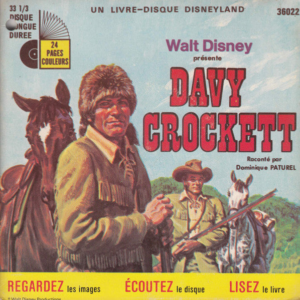 Walt Disney Présente Davy Crockett -  7" Single with Booklet, French, SEALED Vinyl Pursuit Inc
