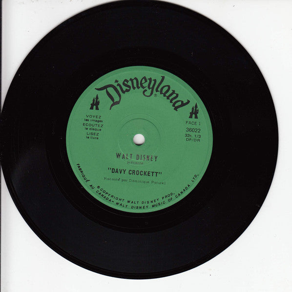 Walt Disney Présente Davy Crockett -  7" Single with Booklet, French, SEALED Vinyl Pursuit Inc