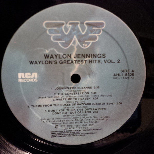 Waylon Jennings – Waylon's Greatest Hits Vol.2 -  1984 Original VinylPursuit.com