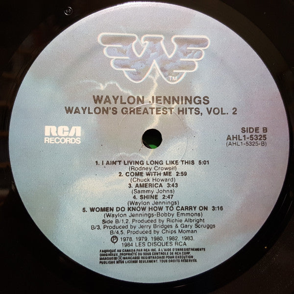 Waylon Jennings – Waylon's Greatest Hits Vol.2 -  1984 Original VinylPursuit.com