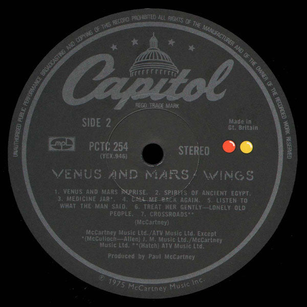 Wings – Venus And Mars - 1975 Original UK Pressing Vinyl Pursuit Inc