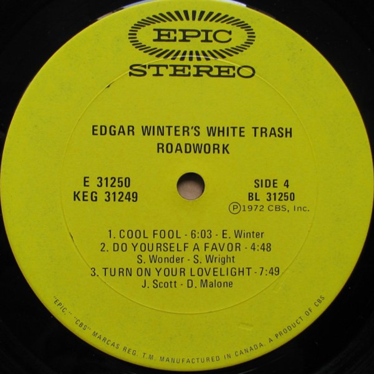 Edgar Winter's White Trash Featuring Jerry LaCroix, Rick Derringer  - 1972 VinylPursuit.com