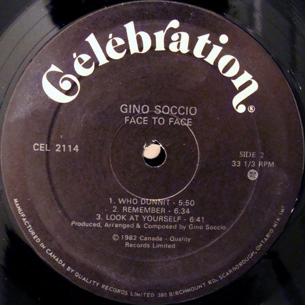 Gino Soccio – Face To Face - 1982 Original! VinylPursuit.com