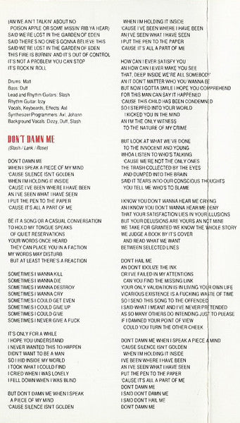 Guns N' Roses – Use Your Illusion I - 1991 Cassette VinylPursuit.com