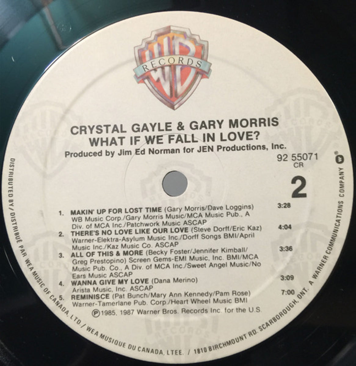Crystal Gayle & Gary Morris – What If We Fall I - 1987 SEALED VinylPursuit.com