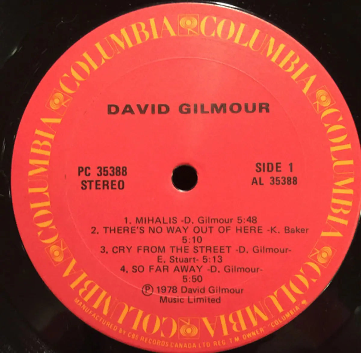 David Gilmour – David Gilmour VinylPursuit.com