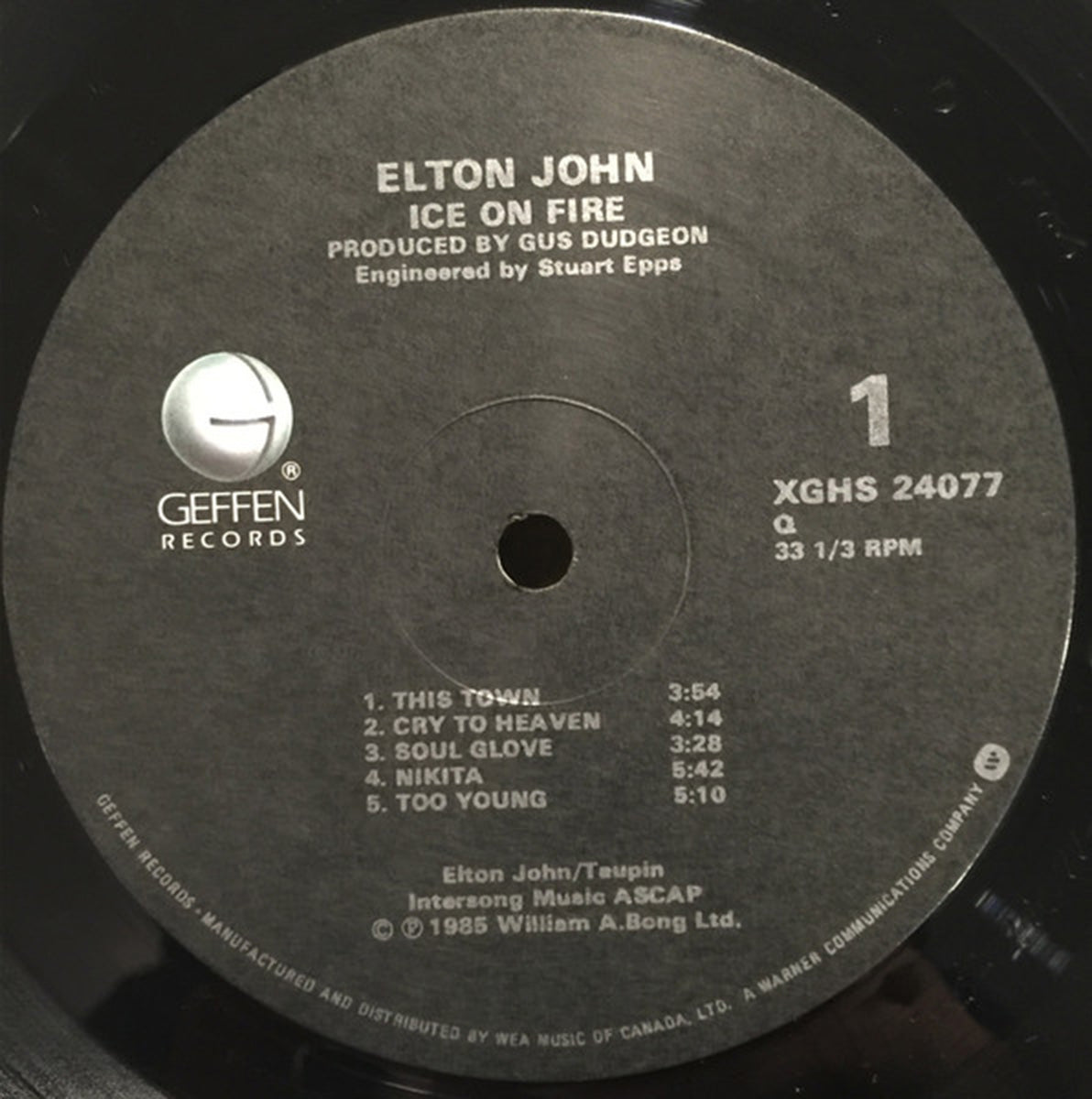 Elton John – Ice On Fire - 1985 VinylPursuit.com