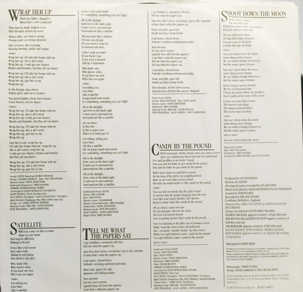 Elton John – Ice On Fire - 1985 VinylPursuit.com