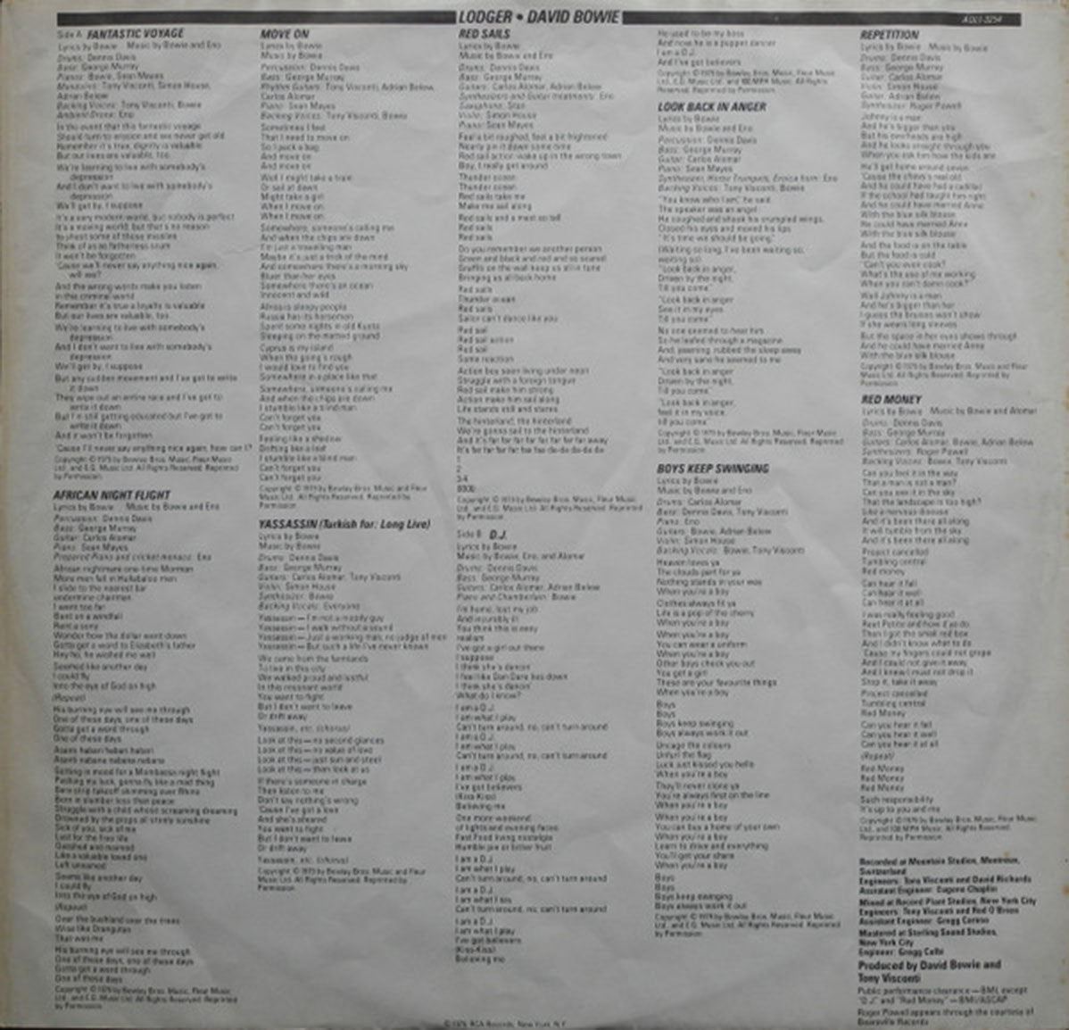 David Bowie – Lodger VinylPursuit.com