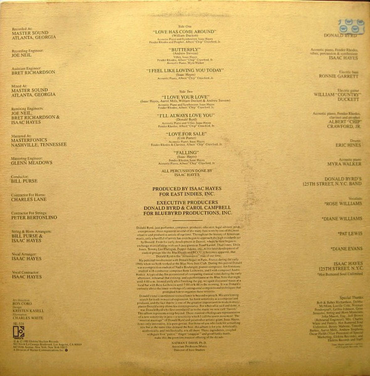 Donald Byrd And 125th Street, NYC – Love Byrd - US Pressing VinylPursuit.com