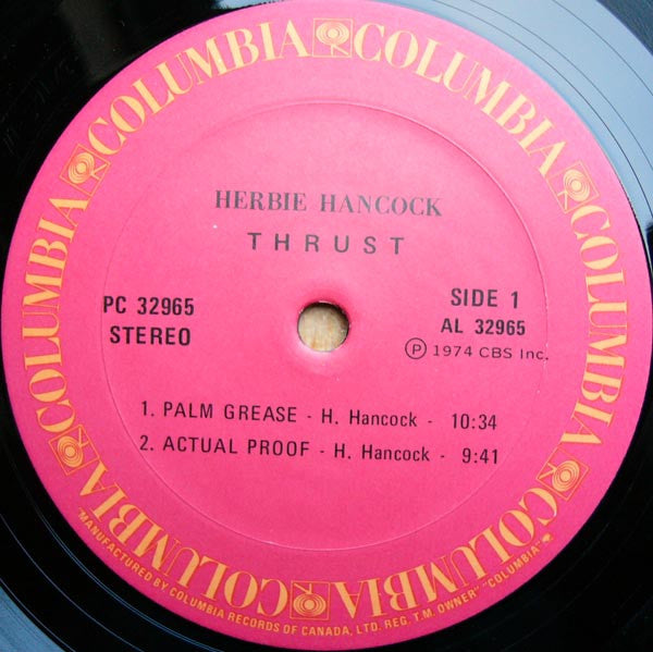 Herbie Hancock – Thrust - 1974 – Vinyl Pursuit Inc