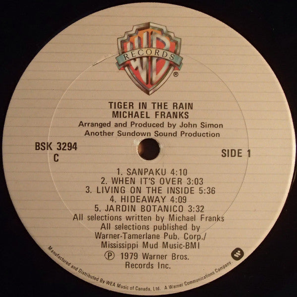 Michael Franks – Tiger In The Rain VinylPursuit.com