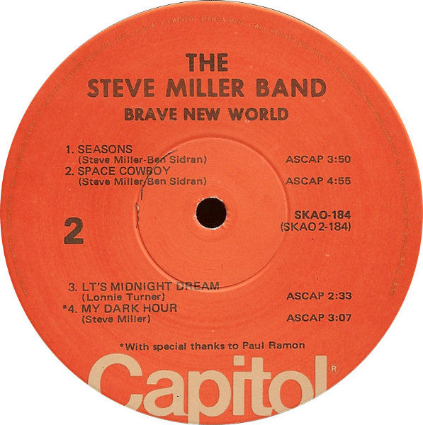 The Steve Miller Band – Brave New World - US Pressing VinylPursuit.com