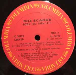 Boz Scaggs – Down Two Then Left VinylPursuit.com