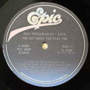 REO Speedwagon – Live-You Get What You Play For - 1977 VinylPursuit.com