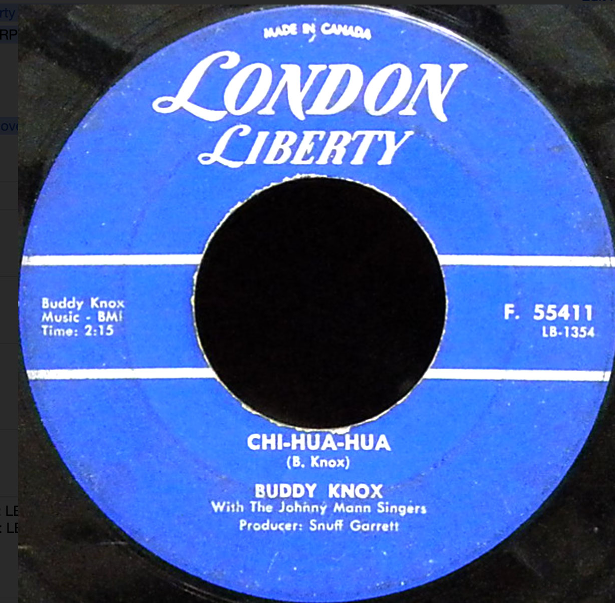 Buddy Knox With The Johnny Mann Singers – Chi-Hua-Hua / Open (Your Lovin' Arms) - 45 RPM Single VinylPursuit.com