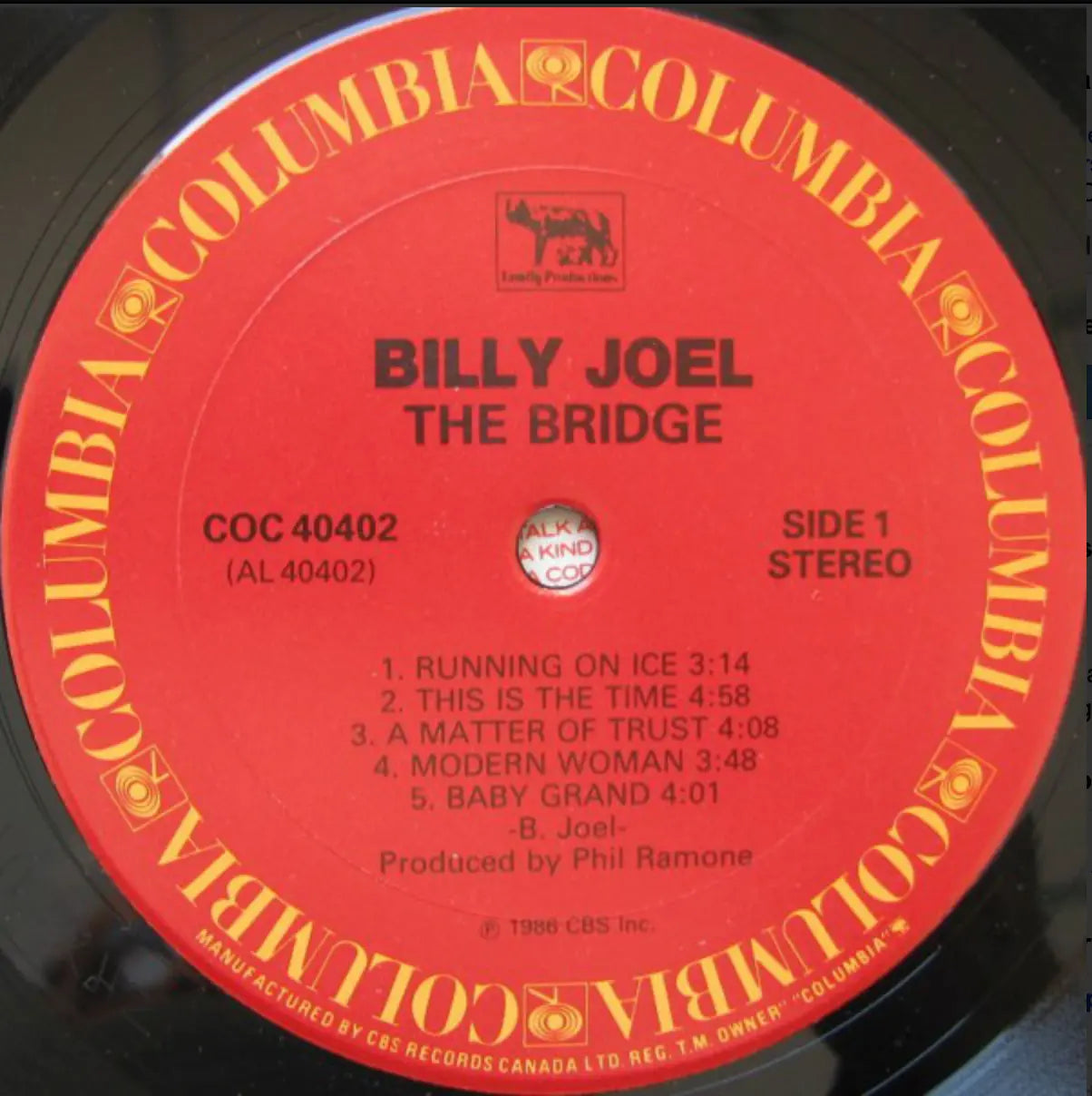 Billy Joel - The Bridge - 1986 VinylPursuit.com