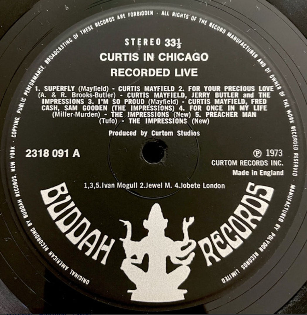 Curtis Mayfield – Curtis In Chicago - Recorded Live - UK Pressing - RARE VinylPursuit.com