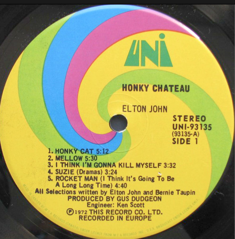 Elton John - Honky Chateau - 1972 Uni Label VinylPursuit.com