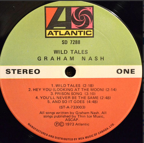 Graham Nash – Wild Tales - 1973 VinylPursuit.com