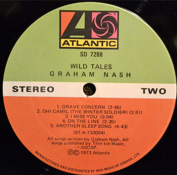 Graham Nash – Wild Tales - 1973 VinylPursuit.com