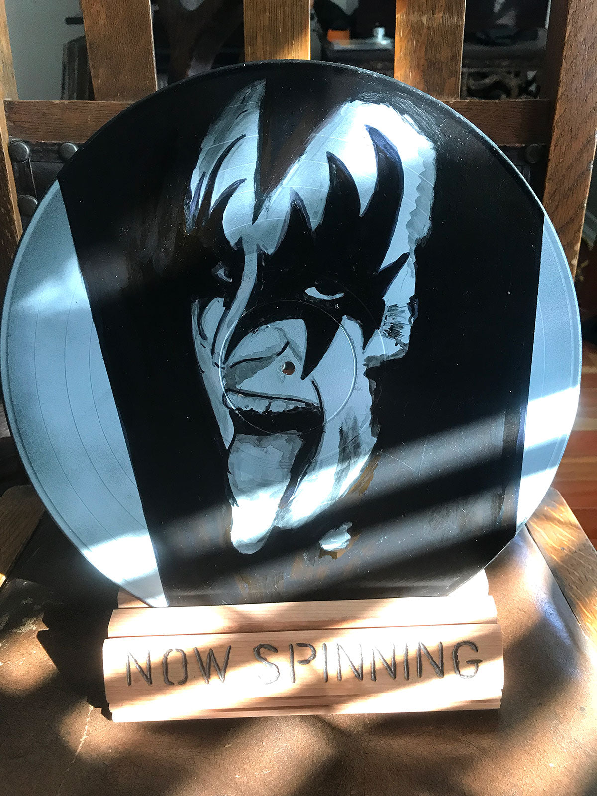 Vinyl Rock Art - Gene Simmons of Kiss VinylPursuit.com