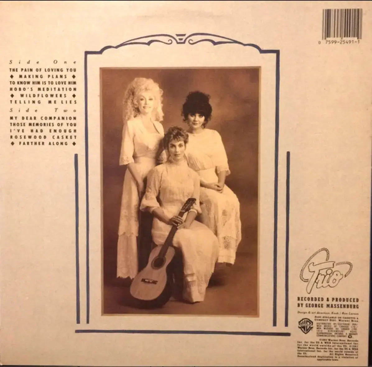 DOLLY PARTON, LINDA RONSTADT & EMMYLOU HARRIS - Trio - VinylPursuit.com