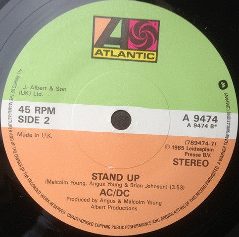 AC/DC – Shake Your Foundations - 7" 45 PRM - 1986 UK Pressing VinylPursuit.com