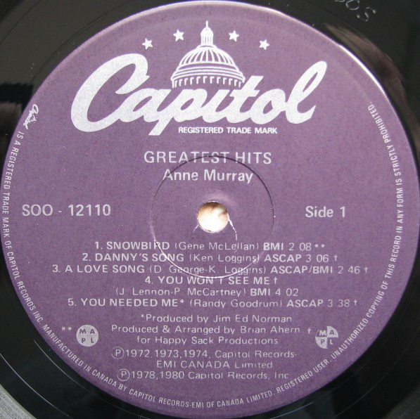 Anne Murray – Anne Murray's Greatest Hits VinylPursuit.com