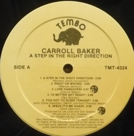 Carroll Baker – A Step In The Right Direction VinylPursuit.com