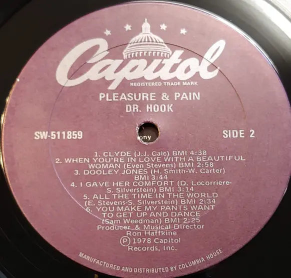 Dr. Hook – Pleasure & Pain VinylPursuit.com