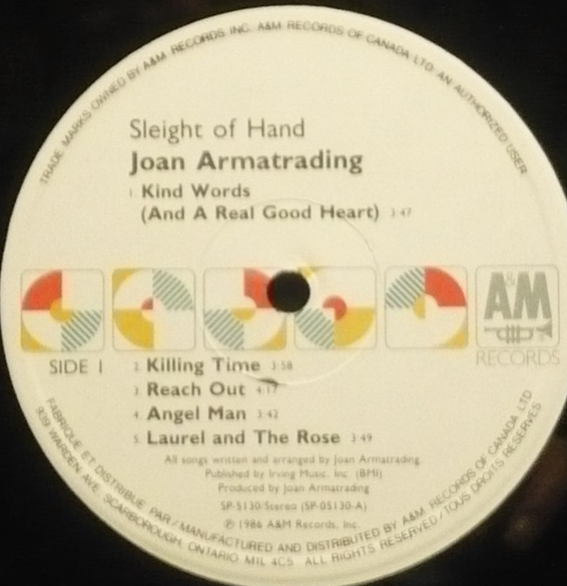 Joan Armatrading – Sleight of Hand - 1986 VinylPursuit.com
