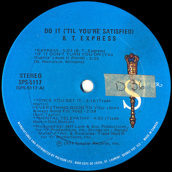 B.T. Express  Do It レコード LP
