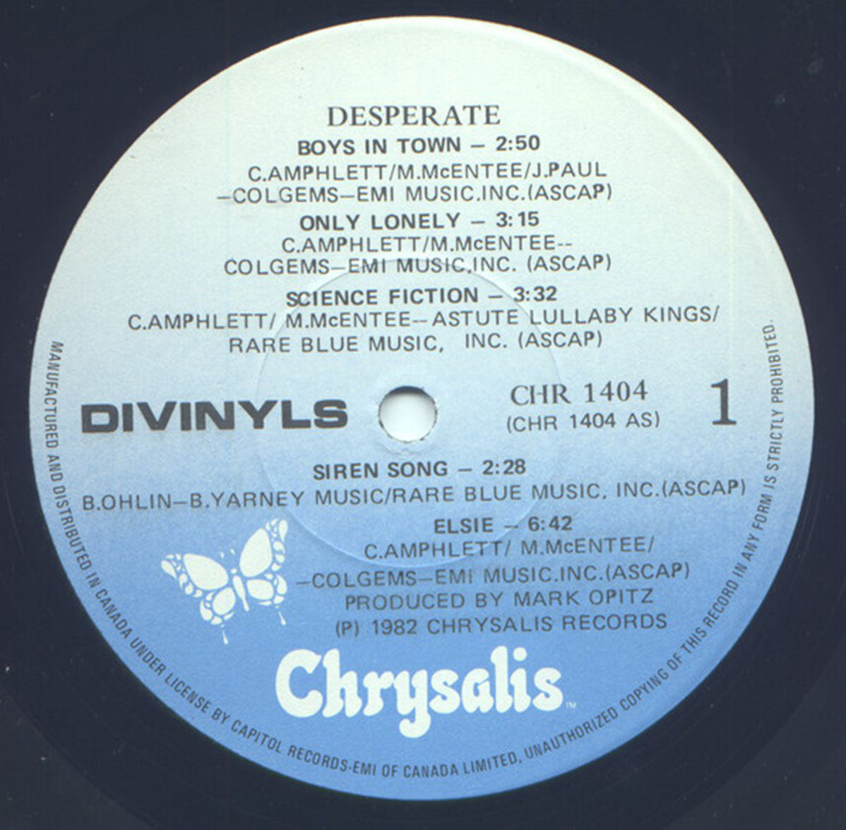 Divinyls – Desperate - 1982 VinylPursuit.com